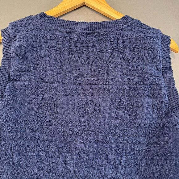 Northern Reflections Button Up Sweater Vest Vintage 90s Size Large Cotton Blend - Picture 6 of 11